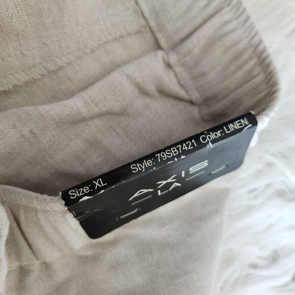 Axis LA Linen Pant Mens XL Pull on Drawstring Vacation Beach Tropical Cruise NWT - Picture 6 of 12